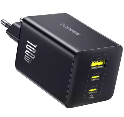 Baseus EnerFill FE11 Network Charger, 100W, 5A, 1 x USB-A - 2 x USB-C, Gray P10182102123