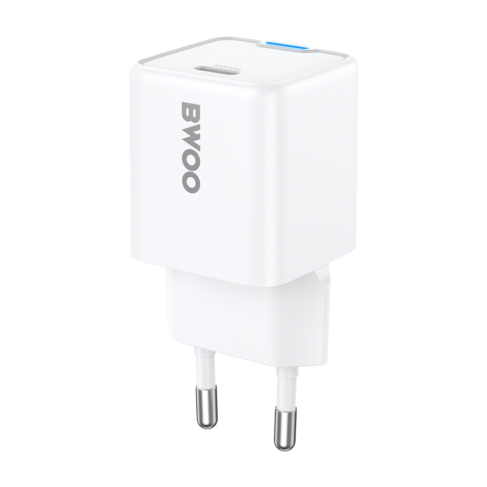 BWOO CDA211 Network Charger, 30W, 3A, 1 x USB-C, White