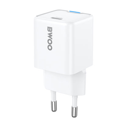 BWOO CDA211 Network Charger, 30W, 3A, 1 x USB-C, White