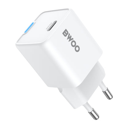 BWOO CDA211 Network Charger, 30W, 3A, 1 x USB-C, White