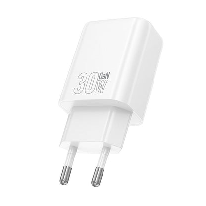 HOCO N63 Network Charger, 30W, 3A, 1 x USB-A - 1 x USB-C, White