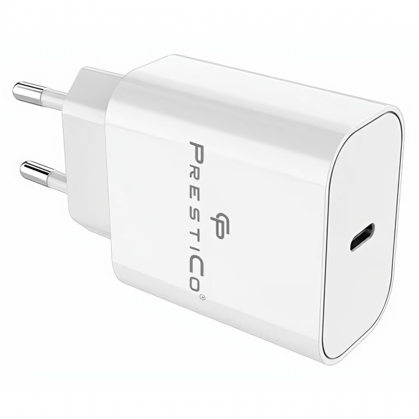 Network Charger with USB-C Cable Prestico F15S-C, 30W, 3A, 1 x USB-C, White