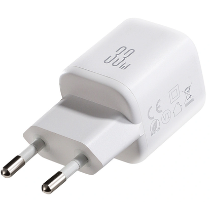 Joyroom JR-TG7 USB-C Cable Wall Charger, 33W, 3A, 1 x USB-A - 1 x USB-C, White