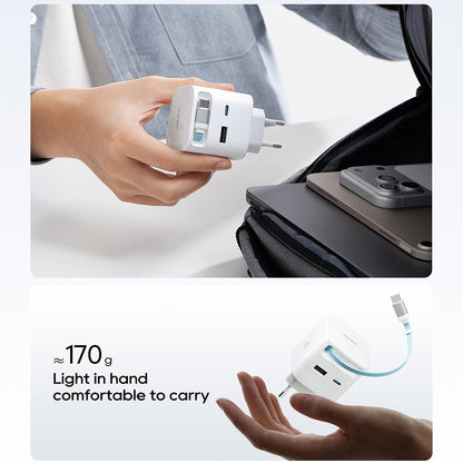 Cuktech USB-C Cable Wall Charger, 67W, 3.25A, 1 x USB-A - 1 x USB-C, White CUKA653WEUWT