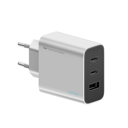 Cuktech Wall Charger, 65W, 3.25A, 1 x USB-A - 2 x USB-C, White CUK0A15CEUSL
