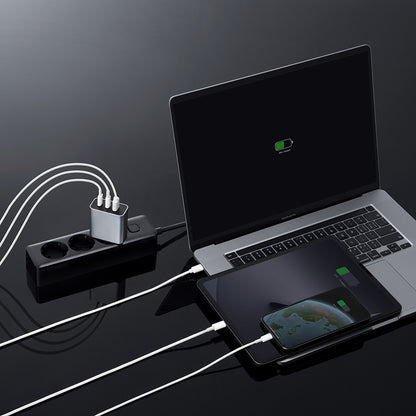 Cuktech Wall Charger, 65W, 3.25A, 1 x USB-A - 2 x USB-C, White CUK0A15CEUSL