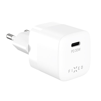 Fixed Mini2 Network Charger, 30W, 3A, 1 x USB-C, White