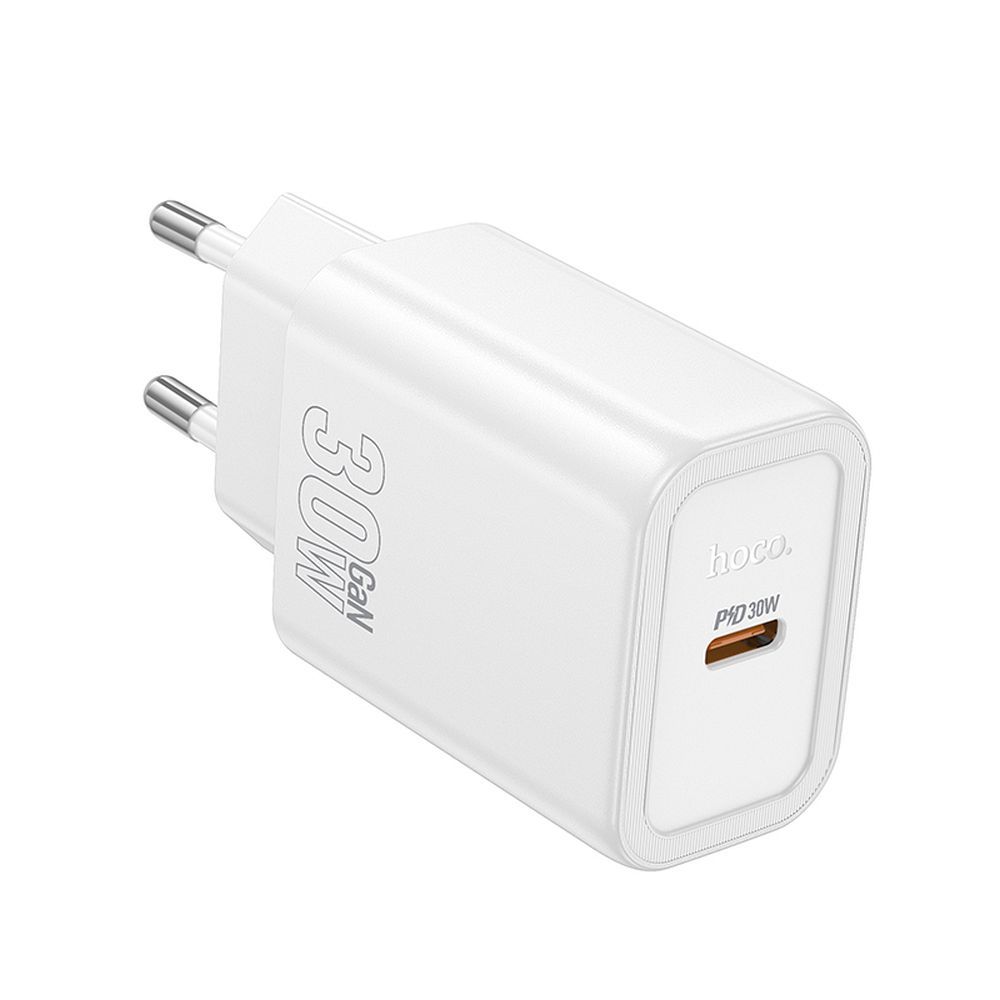 HOCO N62 Network Charger, 30W, 3A, 1 x USB-C, White