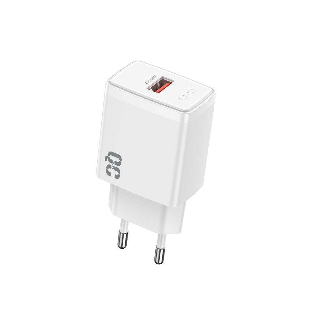 Lito LC08 Network Charger, 18W, 3A, 1 x USB-A, White