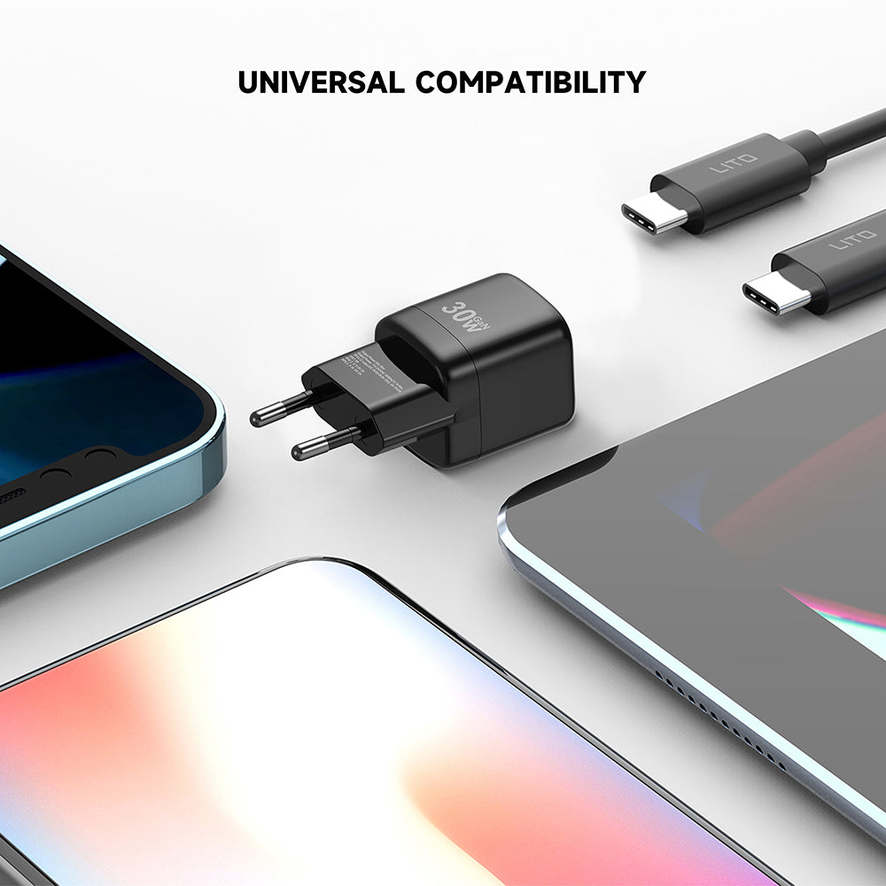 Lito LC11 Network Charger, 30W, 3A, 1 x USB-C, Black