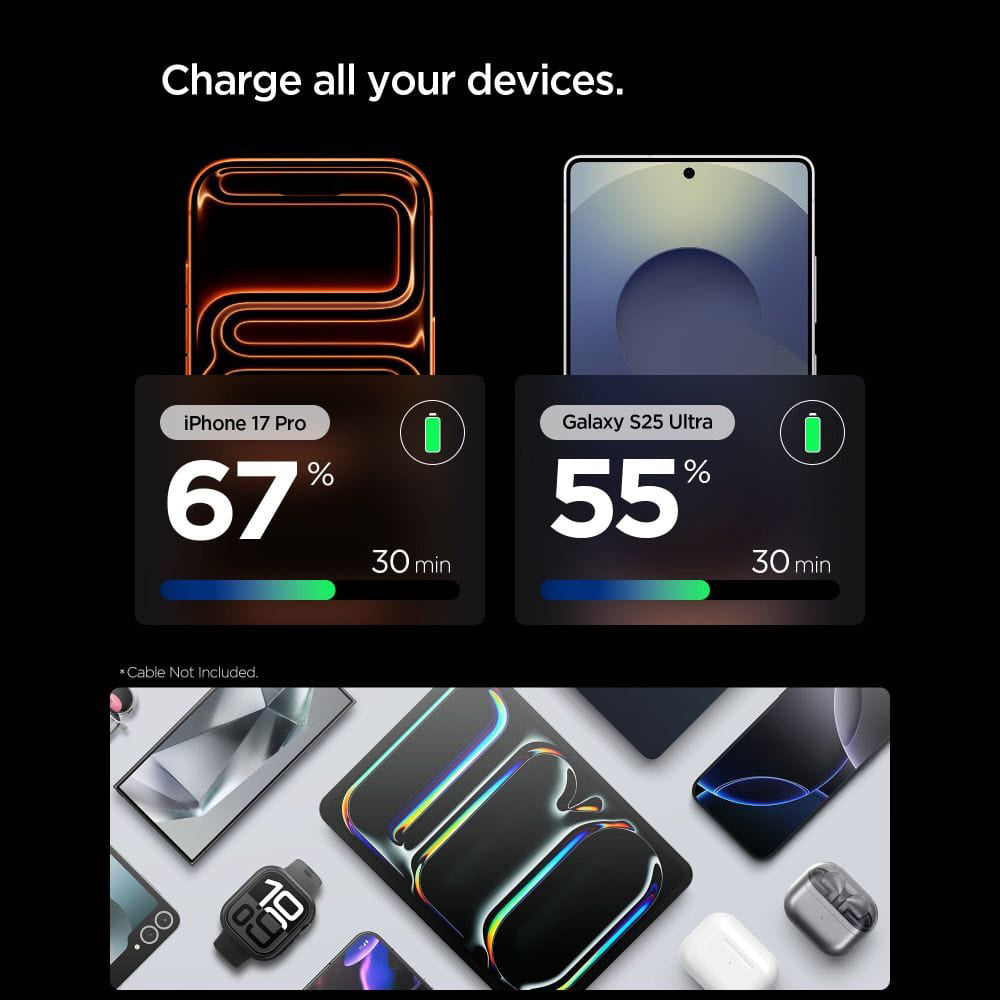 Spigen EE301EU Essential Wall Charger, 30W, 3A, 1 x USB-C, Titan Gray ACH10448
