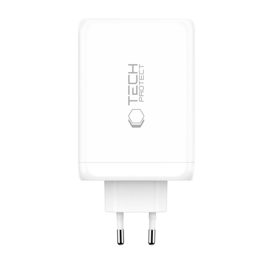 Tech-Protect NC240W-GAN Network Charger, 240W, 5A, 1 x USB-A - 3 x USB-C, White