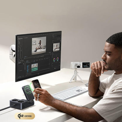 Baseus Nomos ND11 QI 6in1 Charging Station, 67W, 3.35A, 1 x USB-A - 2 x USB-C - 2 x Schuko, Black P80015804213-00