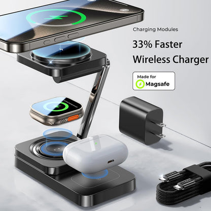 Lisen 3in1 Wireless Network Charger, 15W, 1.67A, Black YL0424010003