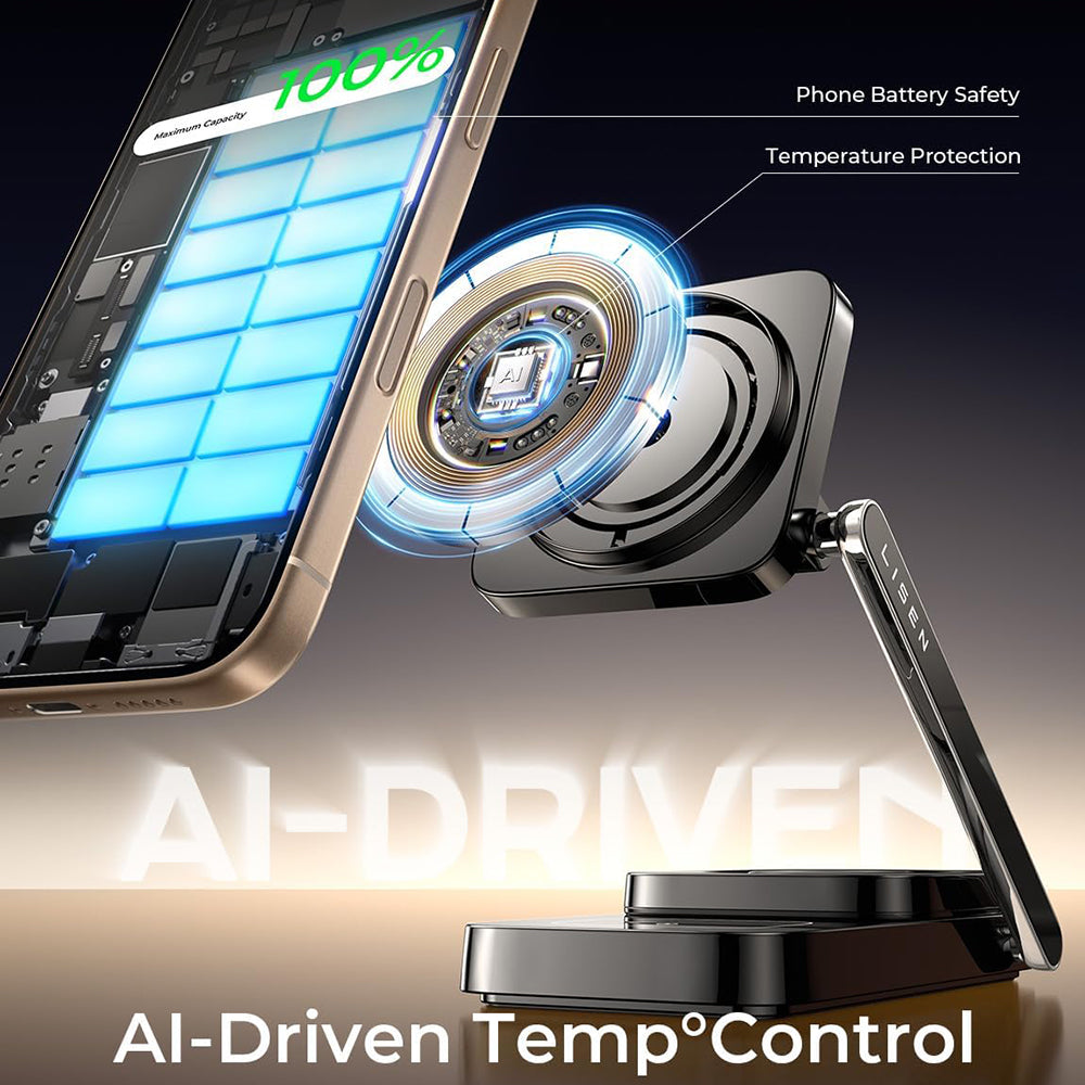 Lisen 3in1 Wireless Network Charger, 15W, 1.67A, Black YL0424010003