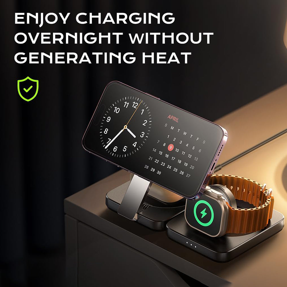 Lisen W103 3in1 Wireless Network Charger, 7.5W, 1.1A, Black YL0324090008