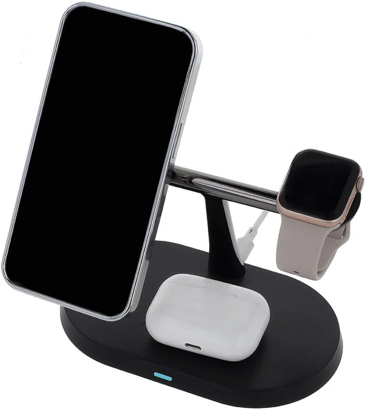 MaXlife MXWC-03 3in1 Wireless Network Charger, 15W, 1.67A, Black