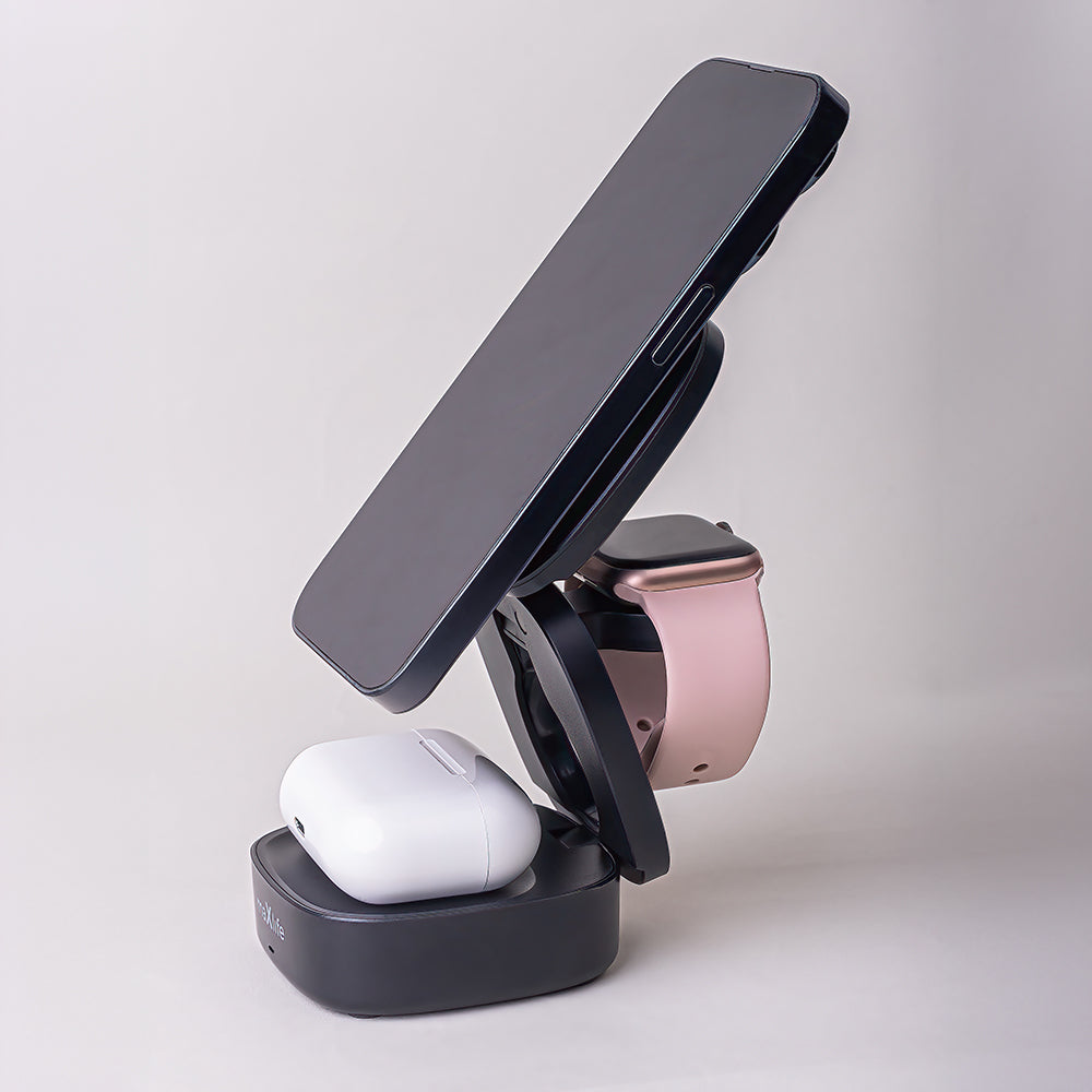 MaXlife MXWC-06 3in1 Wireless Network Charger, 15W, 1.67A, Black