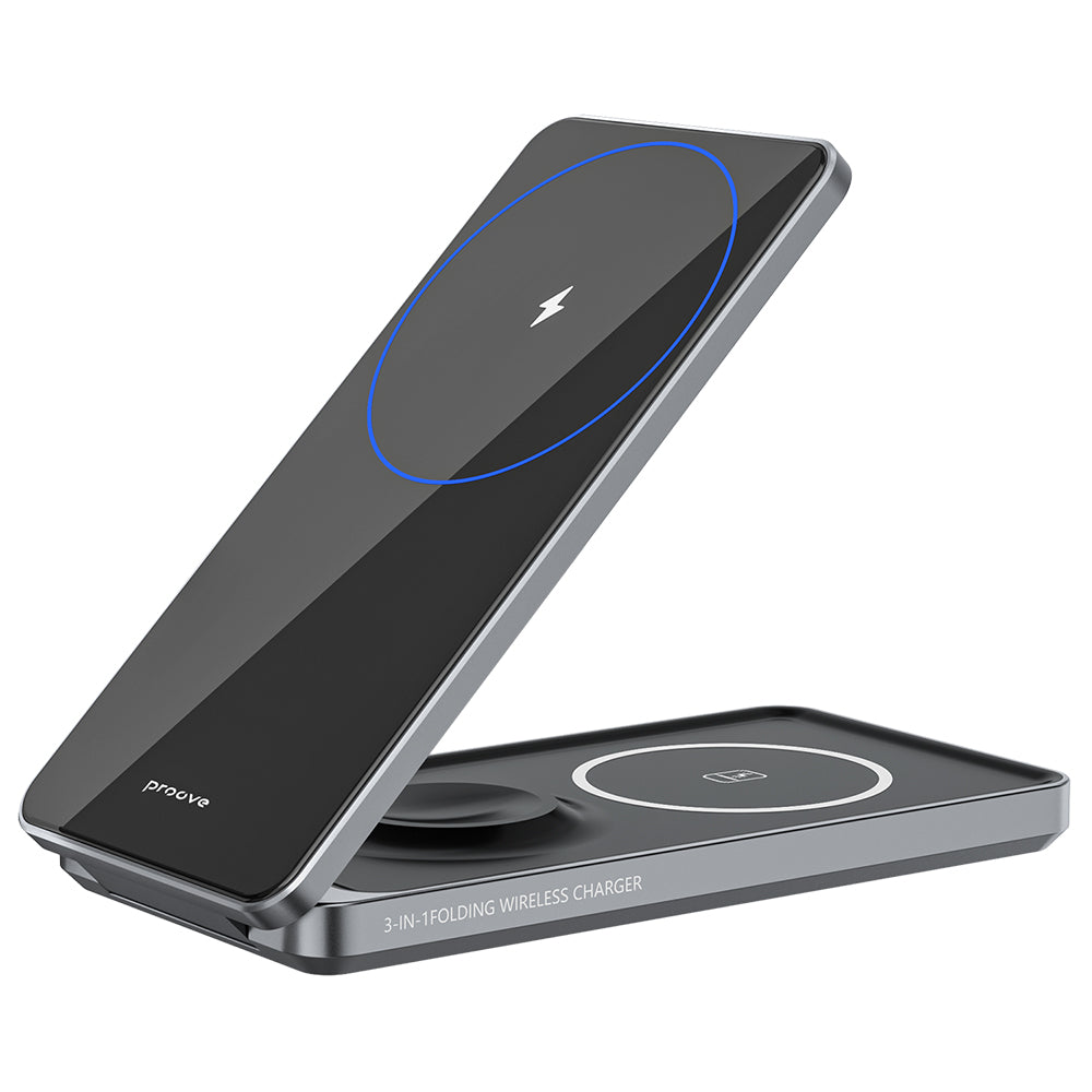Proove Metal Edge 3in1 Wireless Network Charger, 15W, 1.67A, Gray WSME15010003