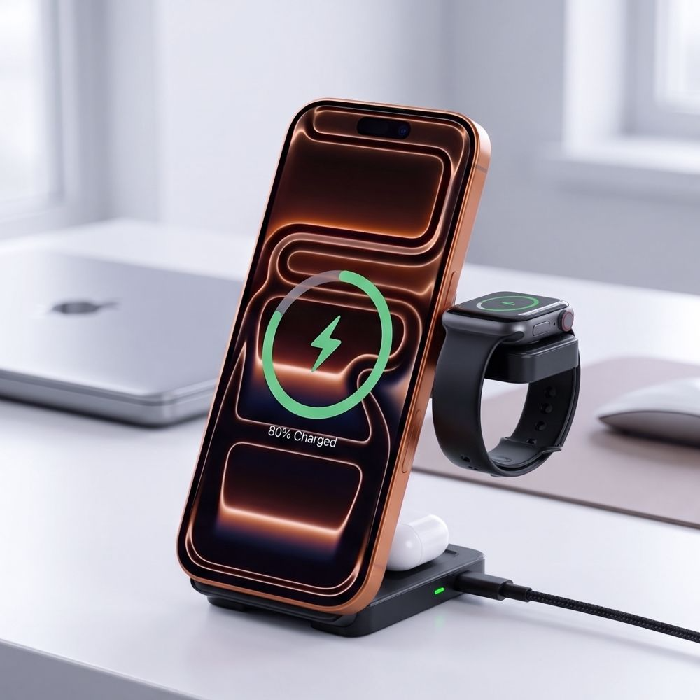 Tech-Protect A56 3in1 Wireless Network Charger, 25W, Black