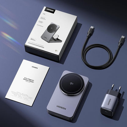 UGREEN W707 3in1 Wireless Network Charger, 25W, 1.67A, Gray
