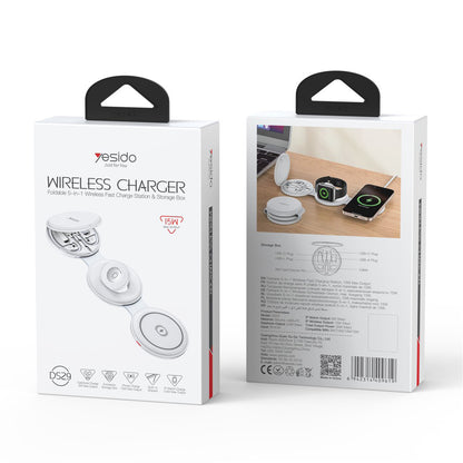 Yesido DS29 5in1 Wireless Network Charger, 15W, 1.67A, White