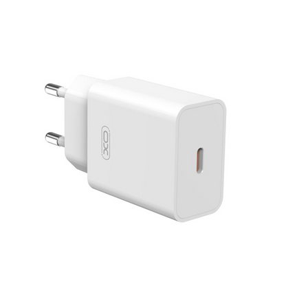 XO Design L126 Network Charger, 20W, 3A, 1 x USB-C, White