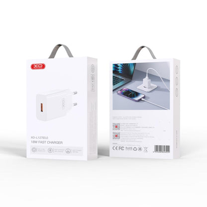 XO Design L127 Network Charger, 18W, 3A, 1 x USB-A, White
