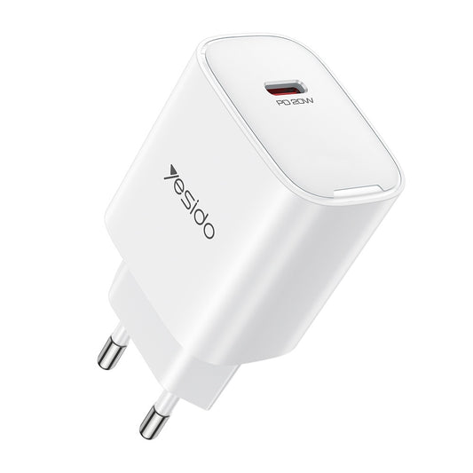 Yesido YC01E Network Charger, 20W, 3A, 1 x USB-C, White