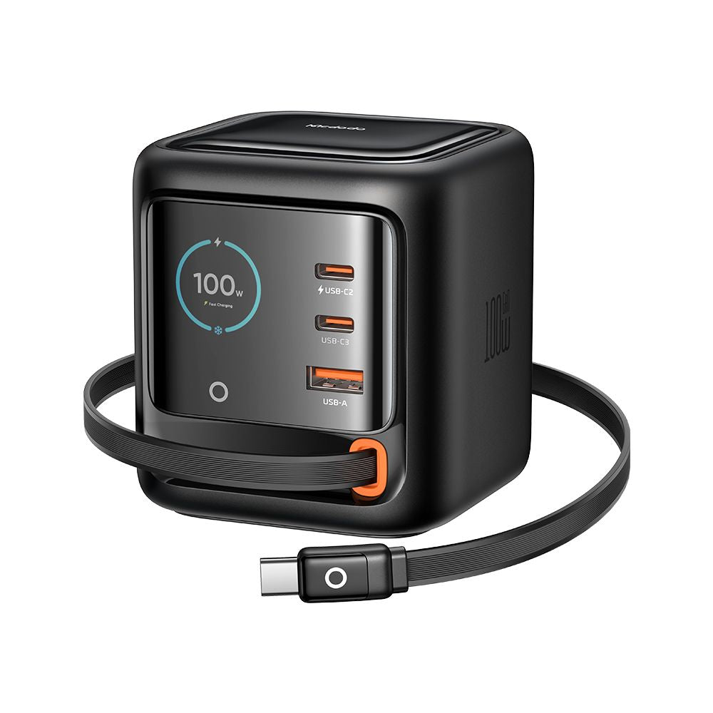 Charging Station with USB-C Cable Mcdodo FreeGo CH-1391 Display, 100W, 5A, 1 x USB-A - 2 x USB-C, Black