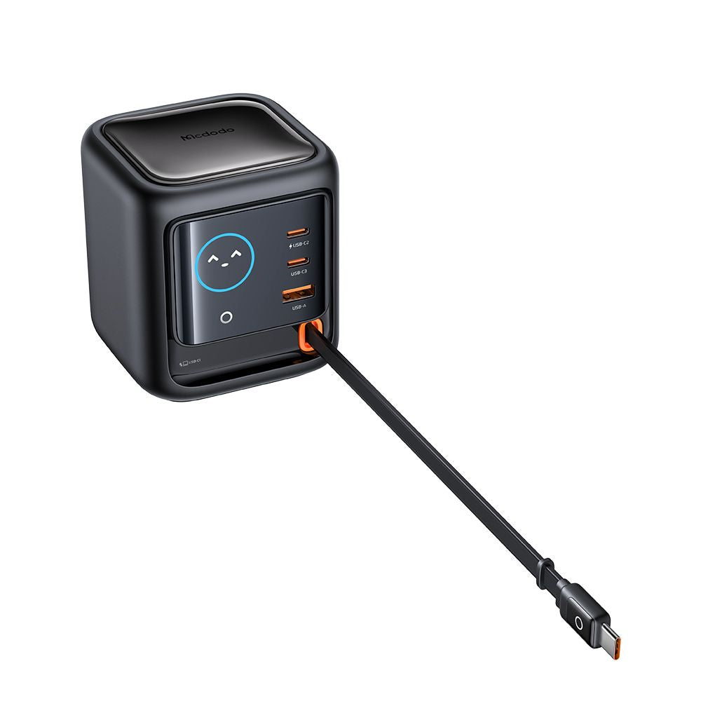 Charging Station with USB-C Cable Mcdodo FreeGo CH-1391 Display, 100W, 5A, 1 x USB-A - 2 x USB-C, Black