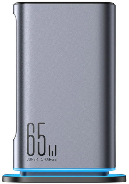 Joyroom JR-TCM02 UK Station Charger, 65W, 3.25A, 2 x USB-A - 4 x USB-C, Gray