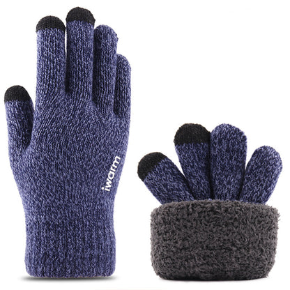 Iwarm ST0018 Winter Touchscreen Gloves, Size 23cm, Blue