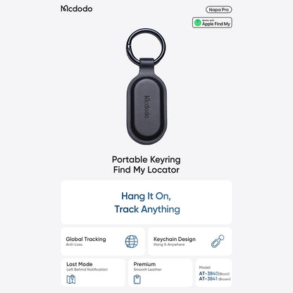 Mcdodo SmartTag Keyring Napa Pro AT-3840 for iOS Series, Black