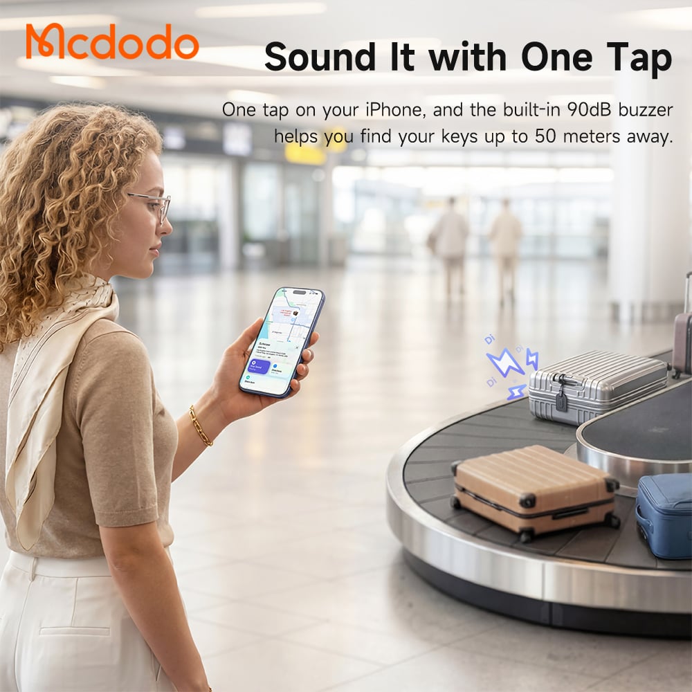 Mcdodo SmartTag Luggage Napa Pro AT-3790 for iOS Series, Black