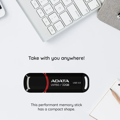 Adata UV150 USB-A 3.2 External Memory, 128GB AUV150-128G-RBK