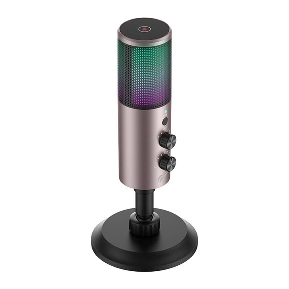 HAVIT GK61 Gaming Microphone, RGB, USB-C, Gray