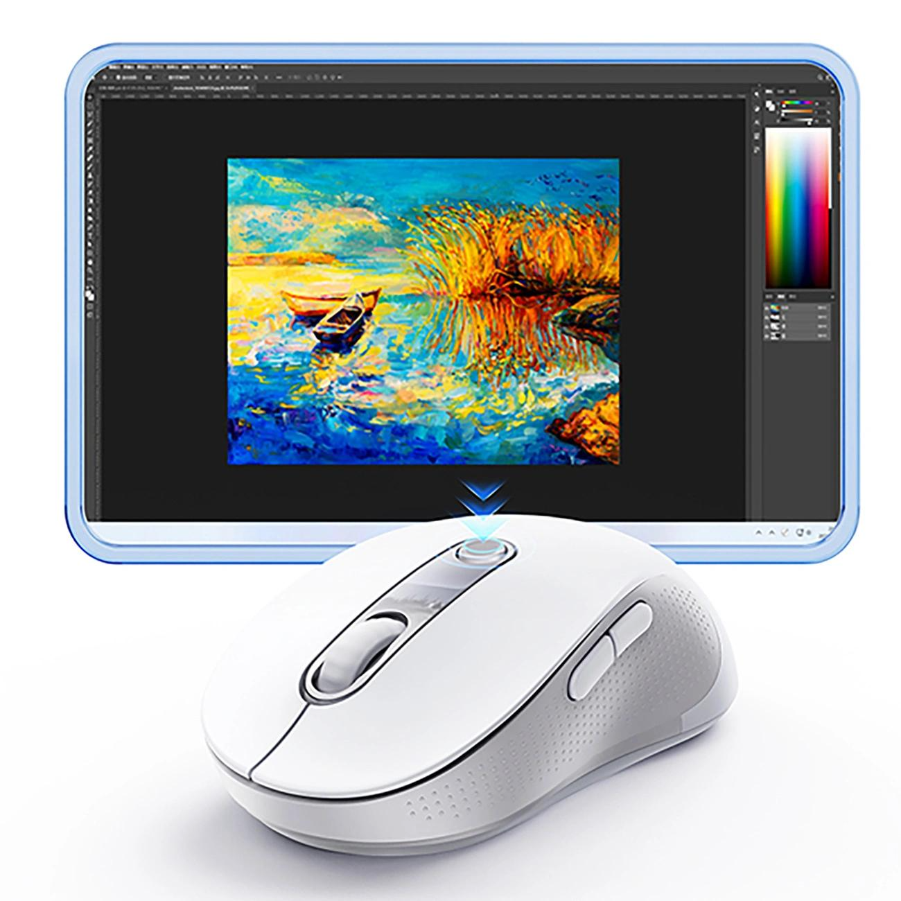 Baseus F02 Wireless Mouse, 1600DPI, BT / Wi-Fi, White B0203302