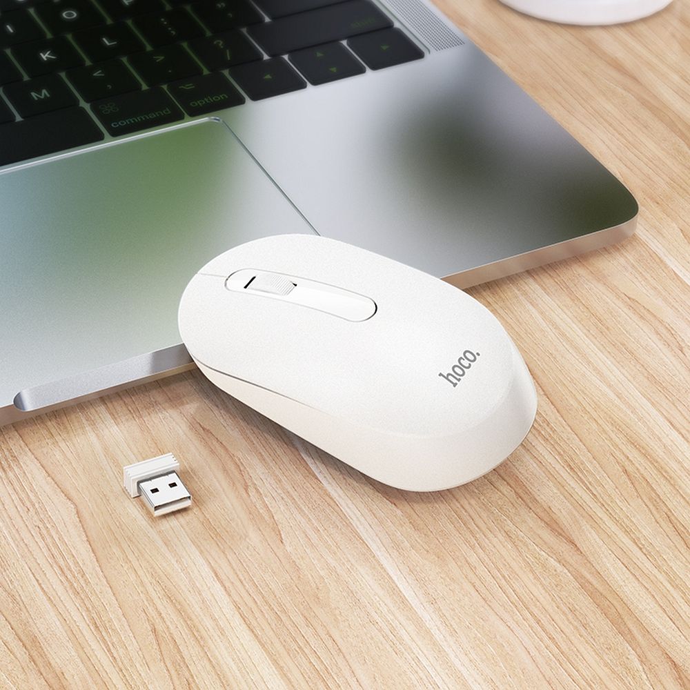 HOCO GM14 Wireless Mouse, 1200DPI, White