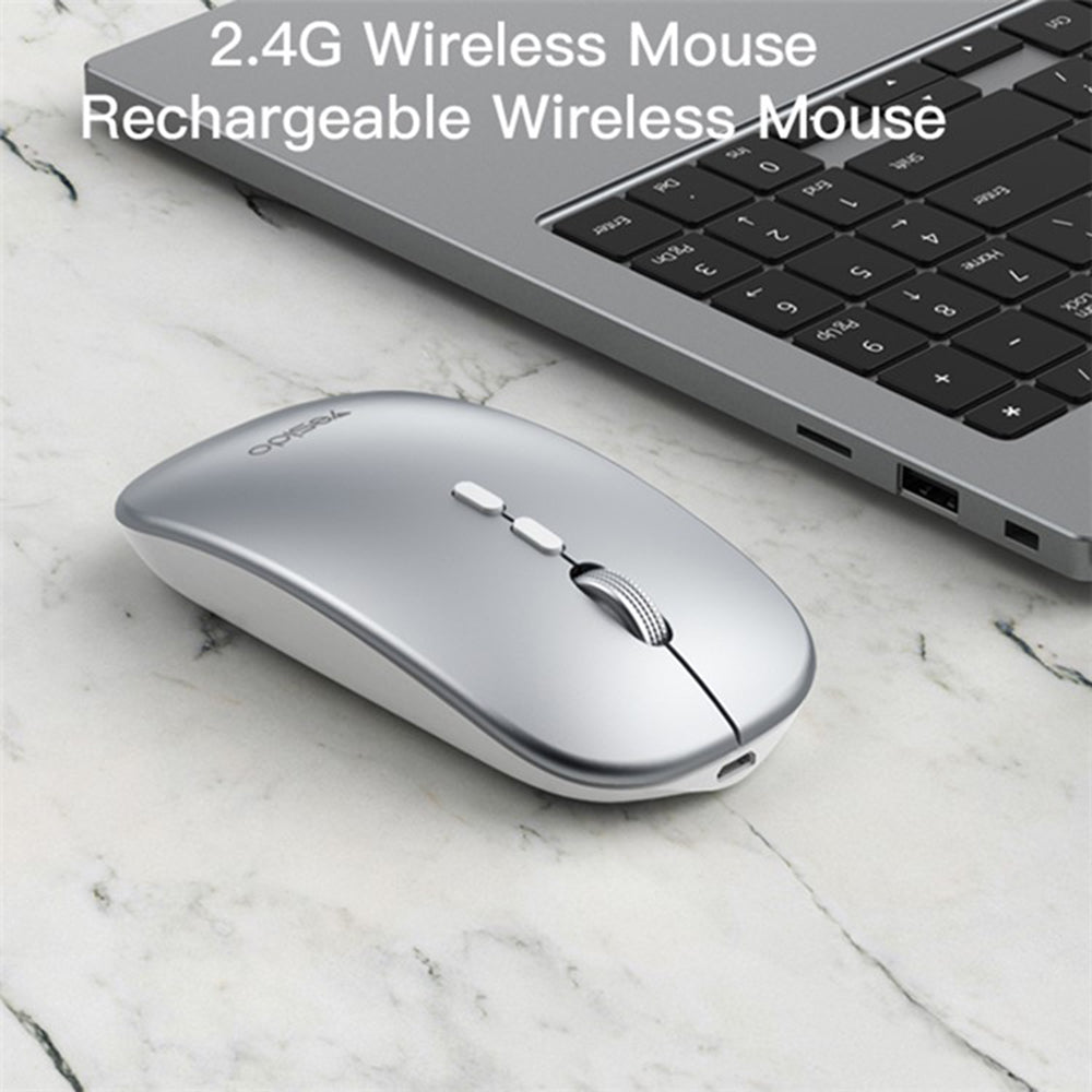 Wireless Mouse Yesido KB15, 800DPI - 1600DPI, Silver