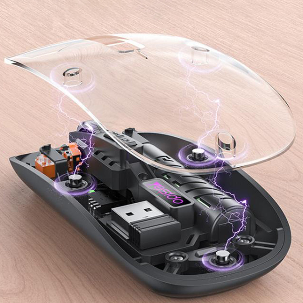 Yesido KB29 Wireless Mouse, 800DPI - 1600DPI, BT / Wi-Fi, White