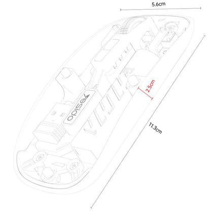 Yesido KB29 Wireless Mouse, 800DPI - 1600DPI, BT / Wi-Fi, Black