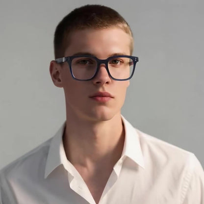 Techsuit 2225 Men's Computer Glasses, Anti-Blue Light, Black