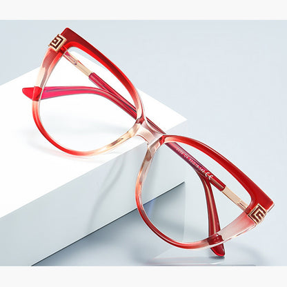 Techsuit 2259 Women's Computer Glasses, Anti-Blue Light, Brown