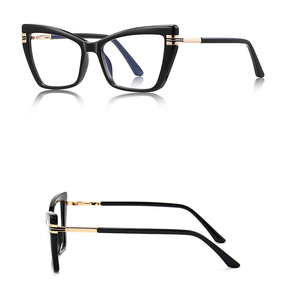 Techsuit 2263 Women's Computer Glasses, Anti-Blue Light, Black