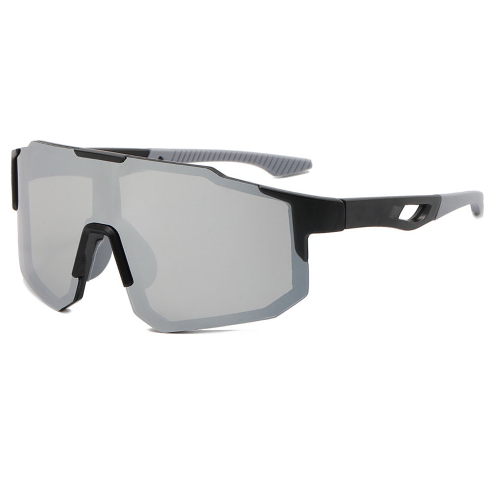 Unisex Techsuit 9337 Cycling Glasses, UV Protection, Black Silver