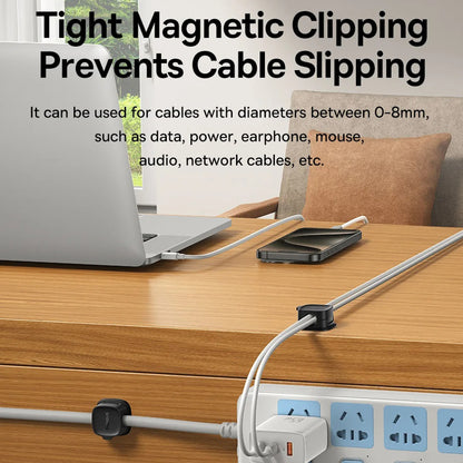 Baseus Lite Magnetic Cable Organizer, Set of 3 Pieces, White B01331106211-00