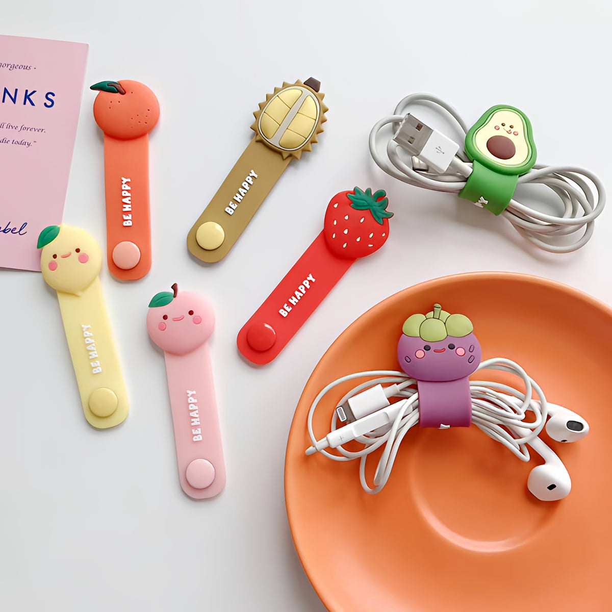 OEM Pixie Orange Cable Organizer, Multicolor