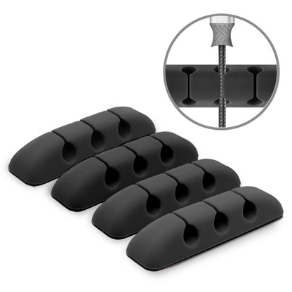 Ringke Cable Organizer, Set of 4, Black