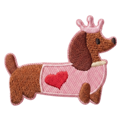 Patch / Textile Patch OEM Dachshund, Set of 3 pieces, Multicolor